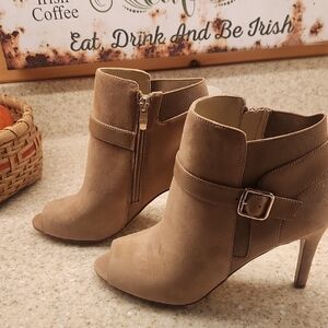 Marc Fisher Tan Suede Ankle Boots